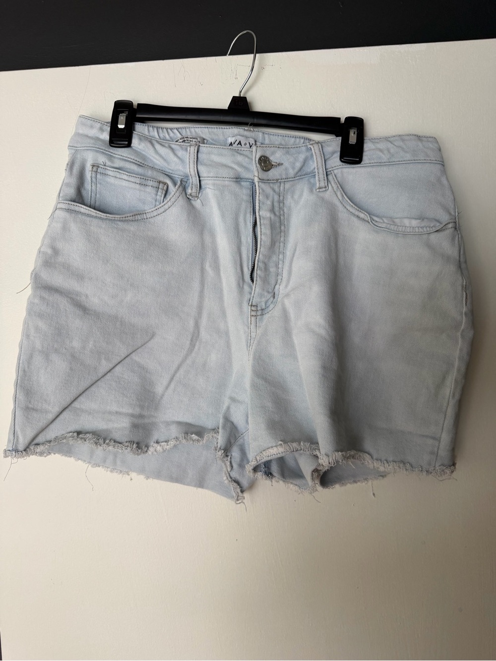 Ava & Viv Pale Blue Distressed Denim Shorts